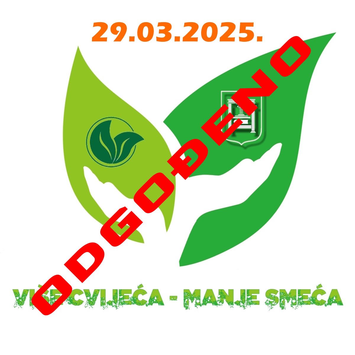 Odgoda akcije "Više cvijeća - manje smeća"